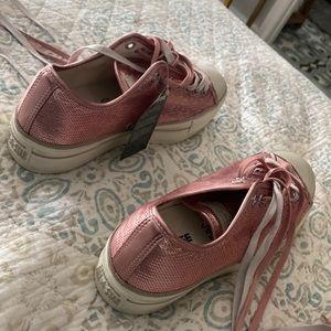 Pink sequined converse all stars-never worn.